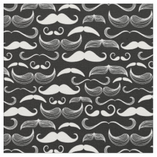 Tissu Un club des messieurs. Motif de moustache