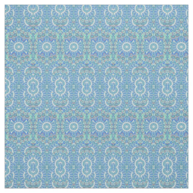 Tissu Un motif d'impression couleur bleu vif (Échantillon)