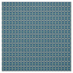 Tissu Un motif symétrique de motifs bleus sur un textile