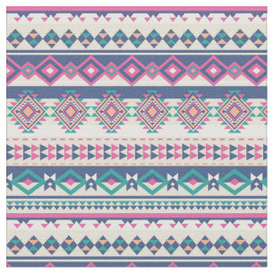 Tissu Un Motif tribal de couleur vive