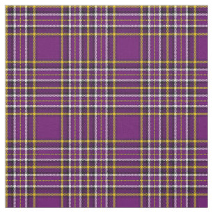 Tissu Un plaid pourpre de prune, avec de l'or/rayure