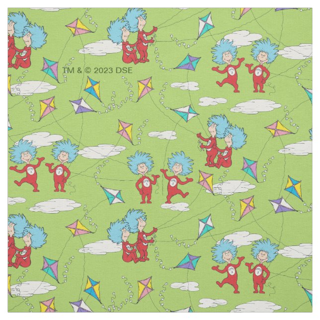 Tissu Une chose deux Motif de cerfs-volants (Échantillon)
