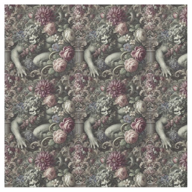 Tissu Une comédie colossale - Carrelage Gothique Dense (Fermer)