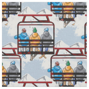 Tissu Une Station De Ski, Une Sorte De Journée, Hiver