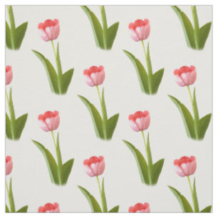 Tissu Une tulipe rose - Motif de la photographie florale