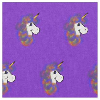 Tissu Unicorne arc-en-ciel