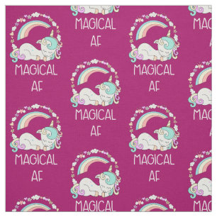 Tissu Unicorne drôle dire magique AF