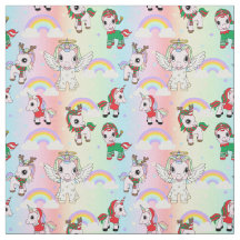 Unicornes de Noël et Rainbows Motif pour enfants m