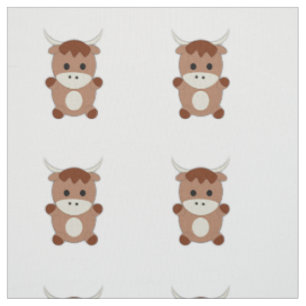 Tissu Vache Brown mignonne