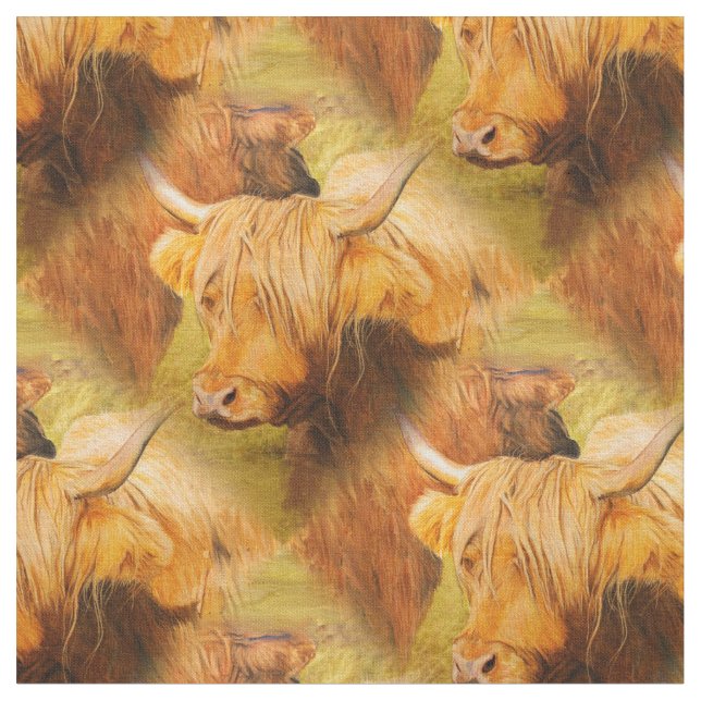 Tissu Vache des montagnes (Fermer)