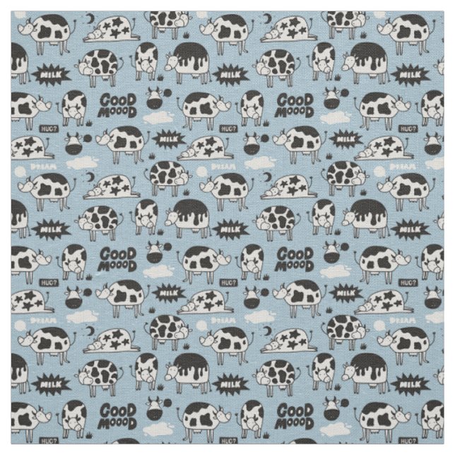 Tissu Vache et lait (Échantillon)