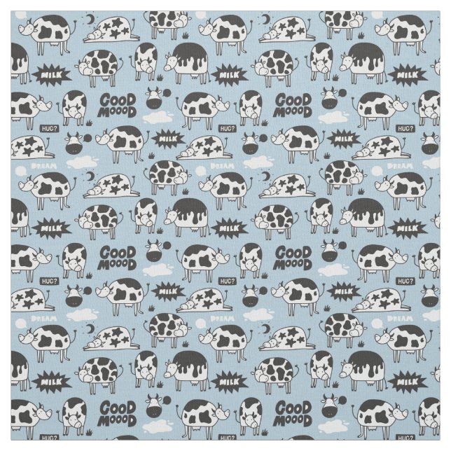 Tissu Vache et lait (Échantillon)