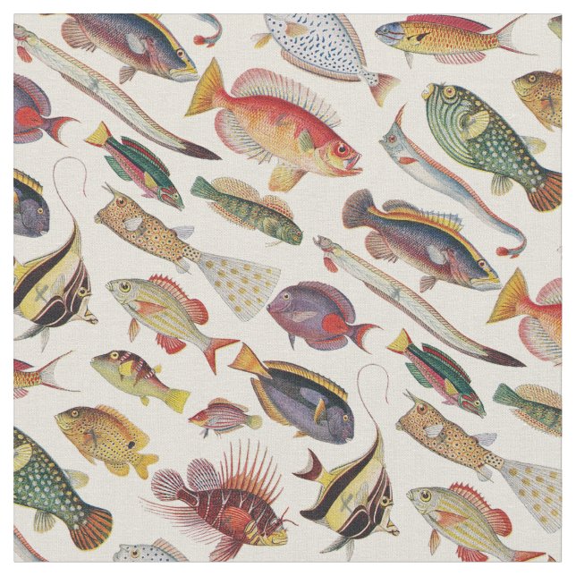 Tissu Variétés de poissons (Fermer)