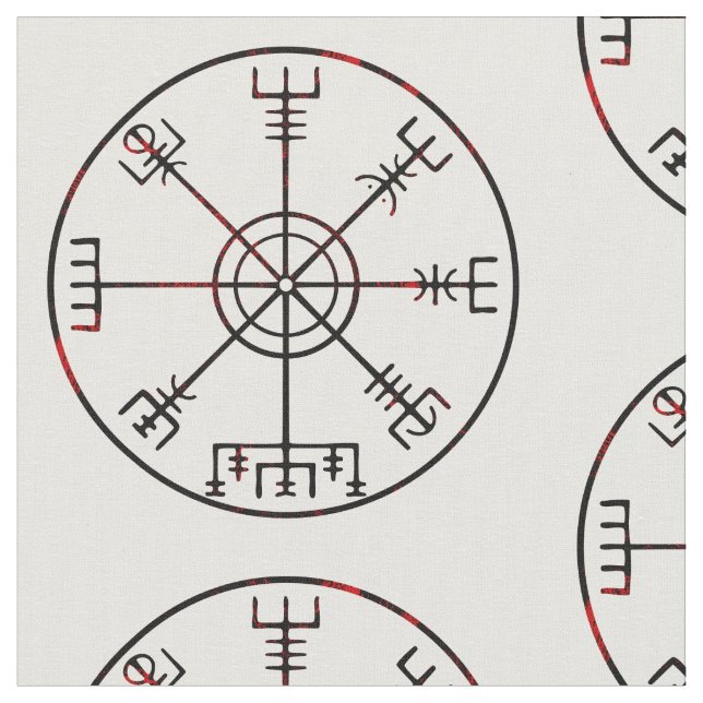 Tissu Vegvisir Islande stave de protection (Fermer)