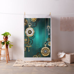 Tissu Veille bijoux Steampunk sur un Arrière - plan vert