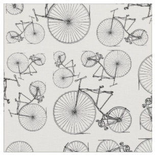 Tissu Vélo Velocipede Vintage Motif d'art cycliste Retr