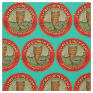 Tissu vers 1900 Alfred Jones Sons Finnan Haddie étiquett