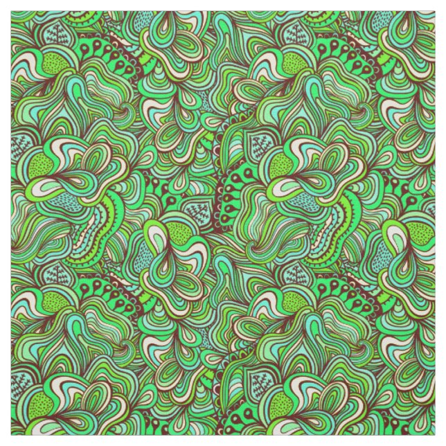 Tissu Vert Abstrait torride (Échantillon)