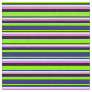 Tissu Vert, bleu nuit, beige, orchidée et noir