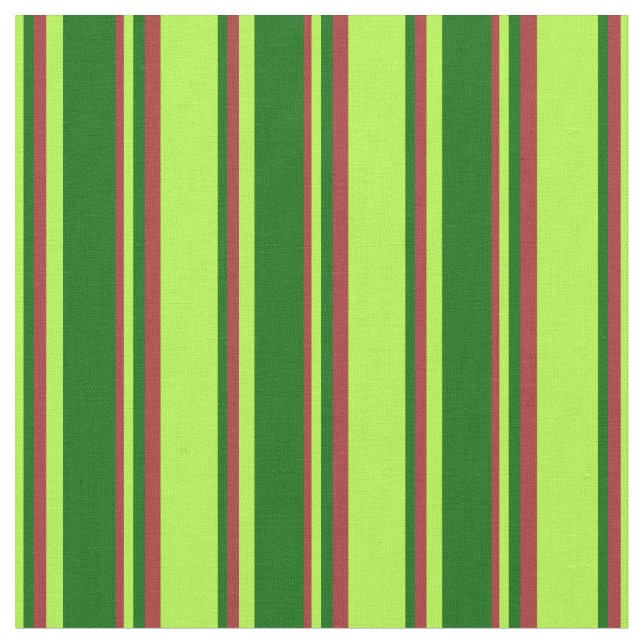 Tissu Vert clair, Vert foncé et rayures Brown (Fermer)