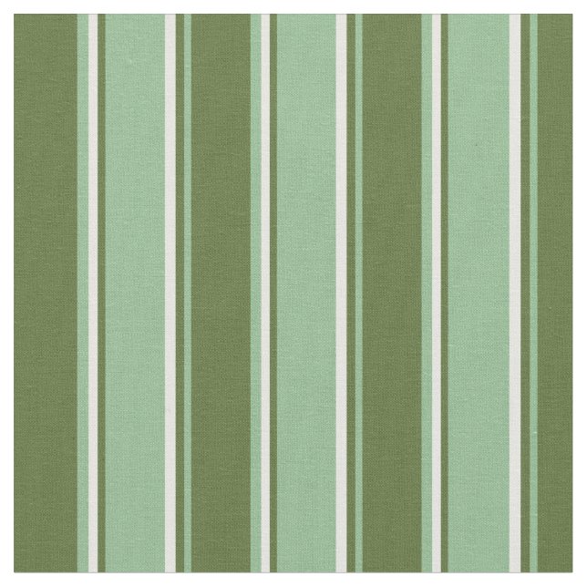 Tissu Vert de la mer foncée, vert d'olive foncé et crème (Fermer)