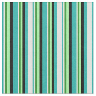 Tissu Vert de mer, Jaune, Vert de forêt, Vert et Noir