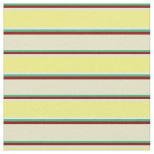 Tissu Vert de mer, Maroon, Baguette d'or pâle, Jaune et