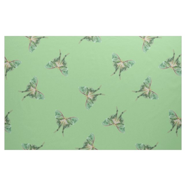 Tissu vert de motif de mite de Luna (Fat Quarter)