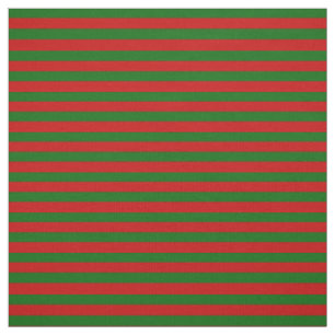 Tissu Vert d'île, pied rouge lumineux, rayures