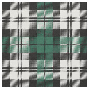 Tissu Vert et Blanc Fête carreaux Tartan Black Watch