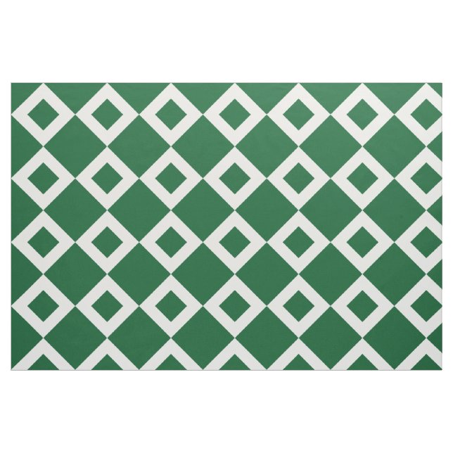Tissu vert et blanc géométrique de motif de (Fat Quarter)