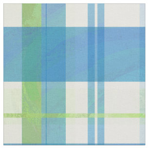 Tissu Vert et bleu de plaid de Madras