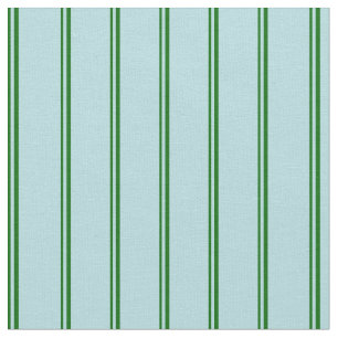 Tissu Vert foncé et poudre Bleu rayures de couleur