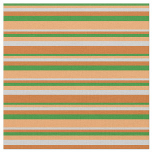 Tissu Vert forestier, Brown, gris clair et chocolat