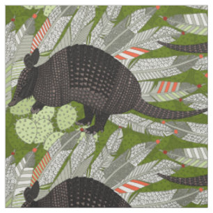 Tissu vert indigène de tatous