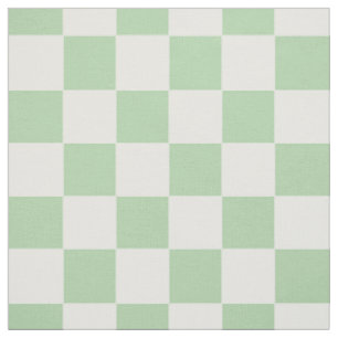 Tissu Vert menthe blanc à carreaux damier gingham 