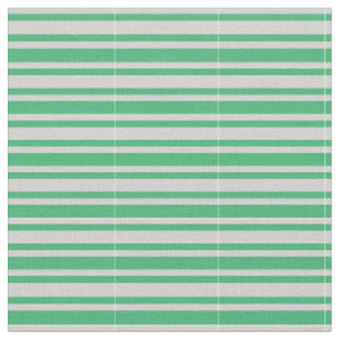 Tissu Vert mer et gris clair lignes/rayures Motif