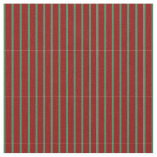 Tissu Vert mer et rouge foncé Motif rayé de couleur ro