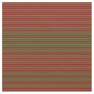 Tissu Vert olive foncé et rouge foncé Motif des rayure