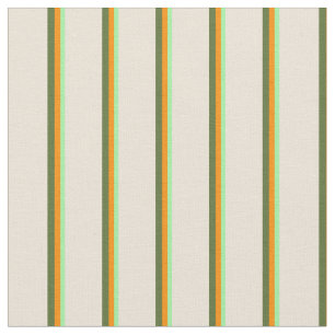Tissu Vert, Orange foncé, Olive foncé Vert & Bisque