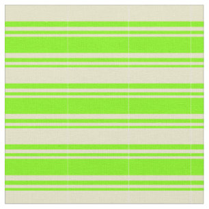 Tissu Vert & Pale Goldenrod Motif couleur des bandes