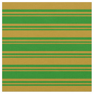 Tissu Verte et dorure foncée Motif à revêtement coloré