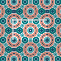 Vibes d'été méditerranéenne Motif géométrique
