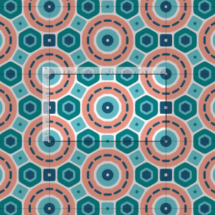 Tissu Vibes d'été méditerranéenne Motif géométrique