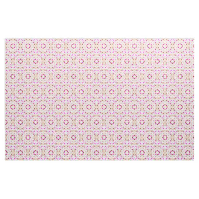 Tissu Vibrant rose automne Brown répétition étoile Motif (Yard)