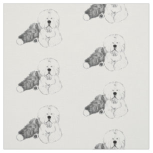 Tissu vieux chien de berger anglais Walt Wigglebottom