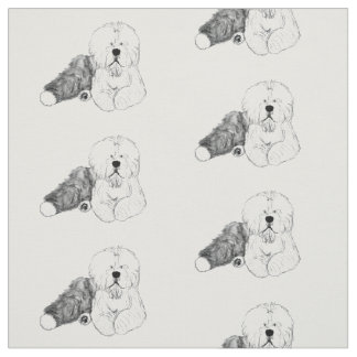 Tissu vieux chien de berger anglais Walt Wigglebottom