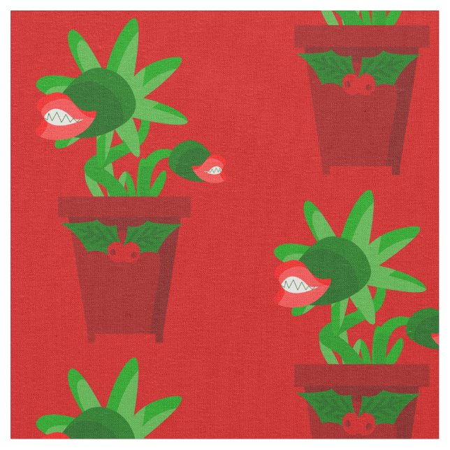 Tissu vilain noël vénériens flytrap (Fermer)