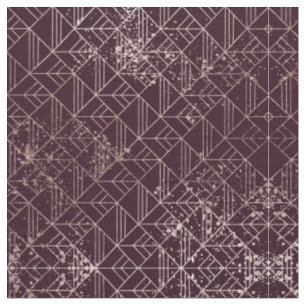 Tissu Vin Art Déco Rouge Or Motif géométrique rétro