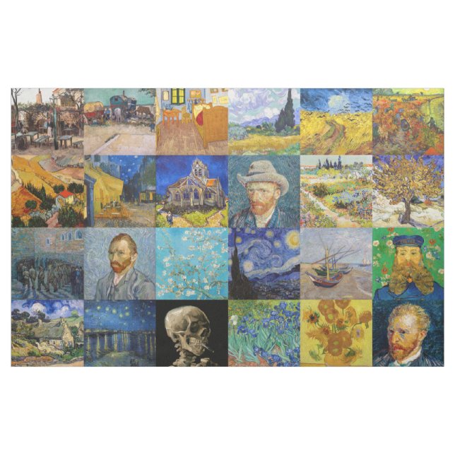 Tissu Vincent van Gogh - chefs-d'oeuvre Mosaic Patchwork (Yard)